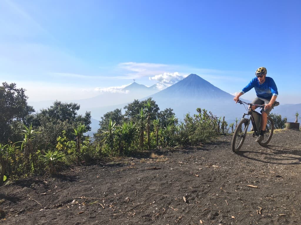 Pacaya bikepacking volcano view Medium