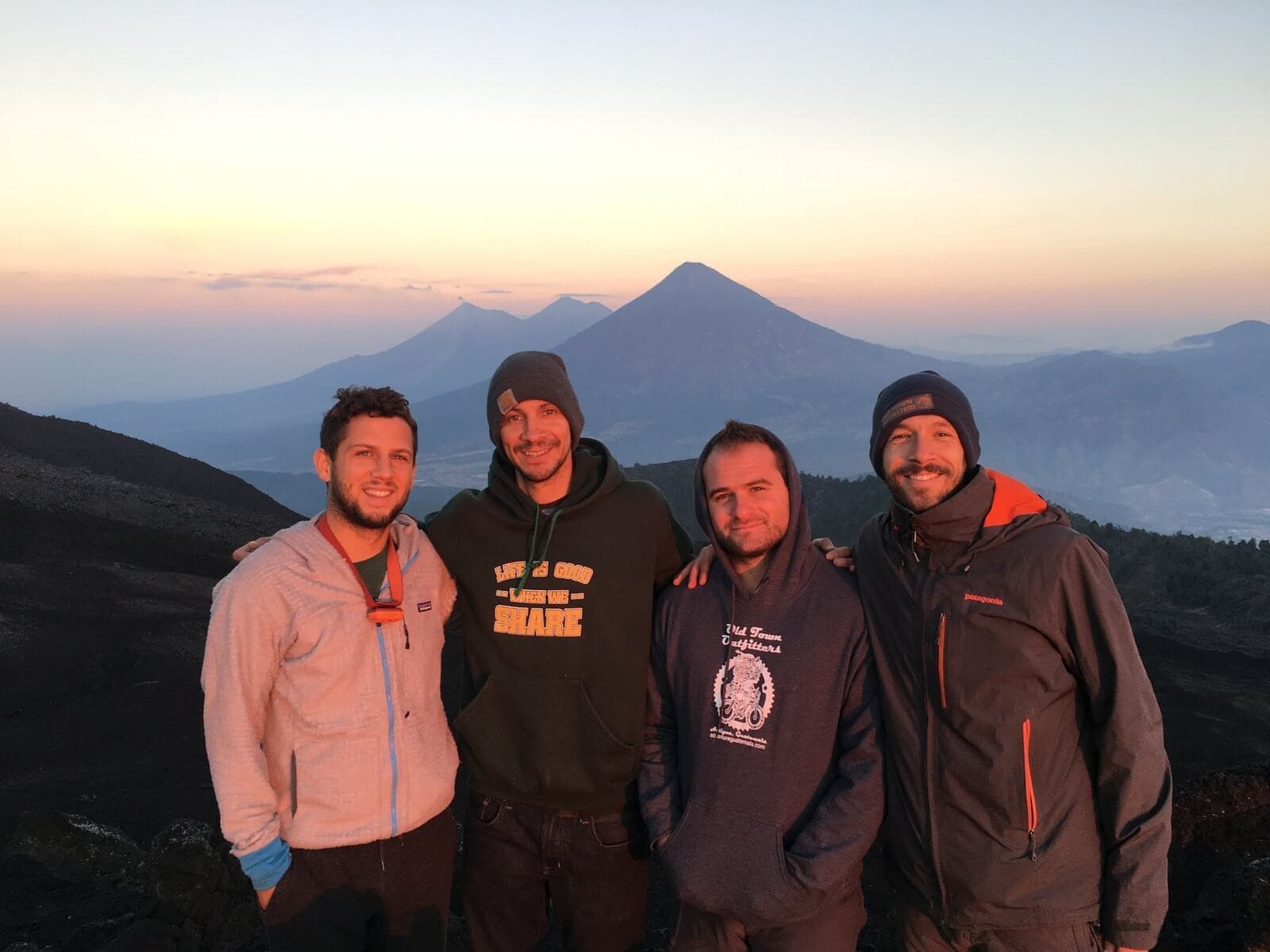 Pacaya camping guys volcano views