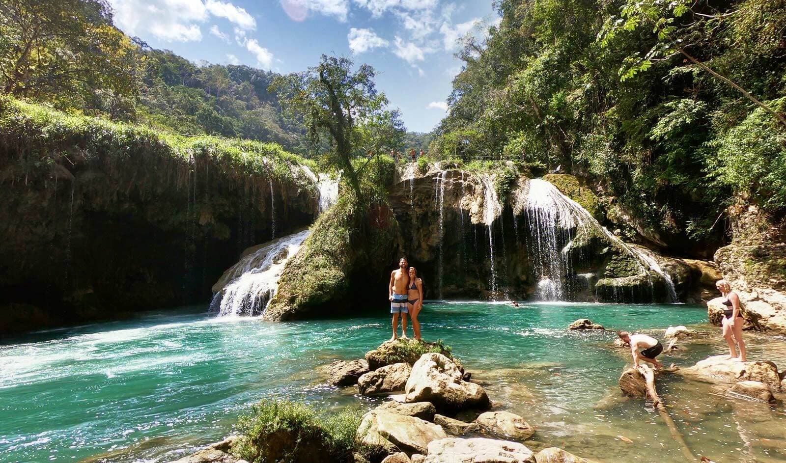 Semuc Champey Waterfalls Couple