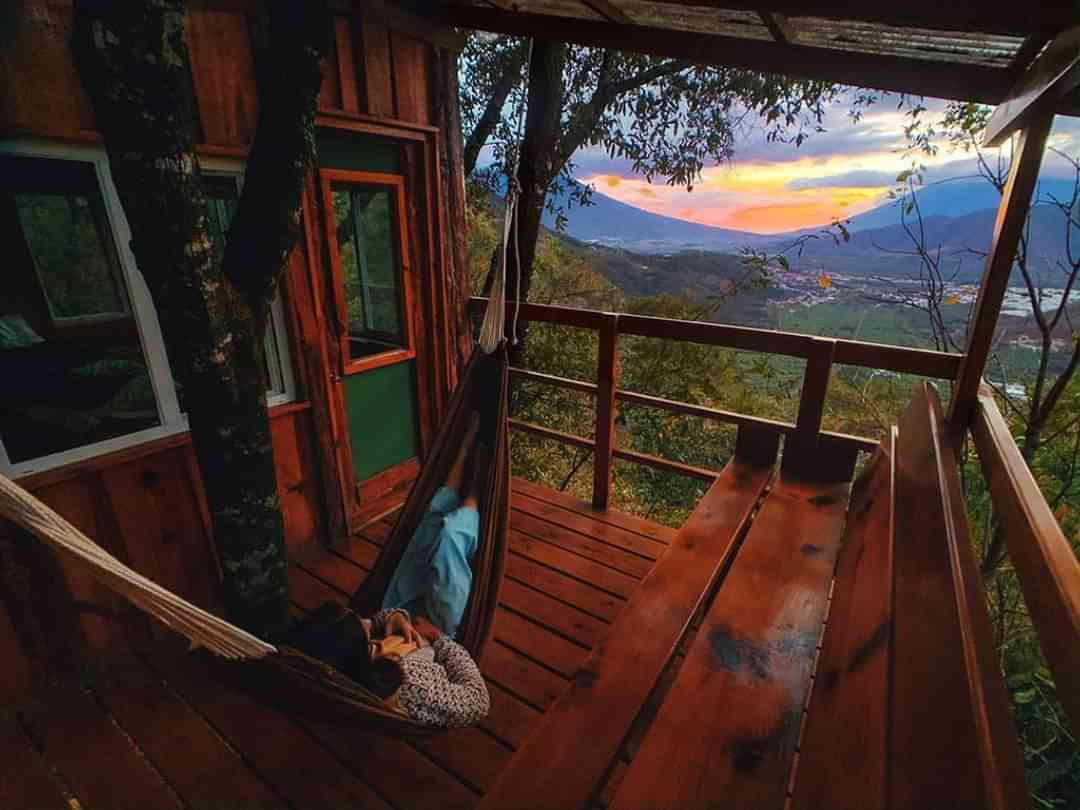 Earth lodge cabin 7