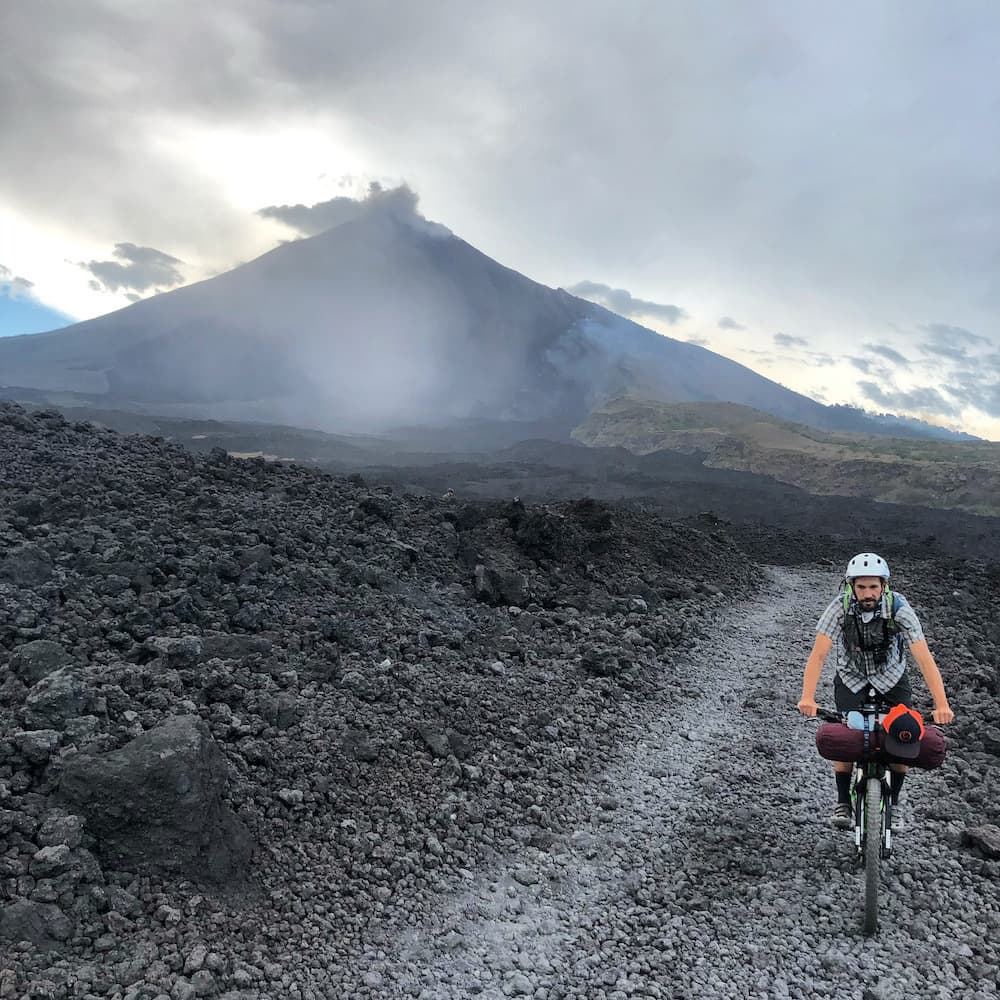 Pacaya volcano lava ride