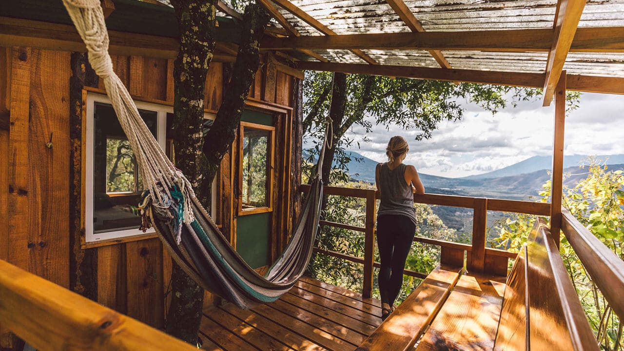 Treehouse encino balcony earth lodge antigua guatemala