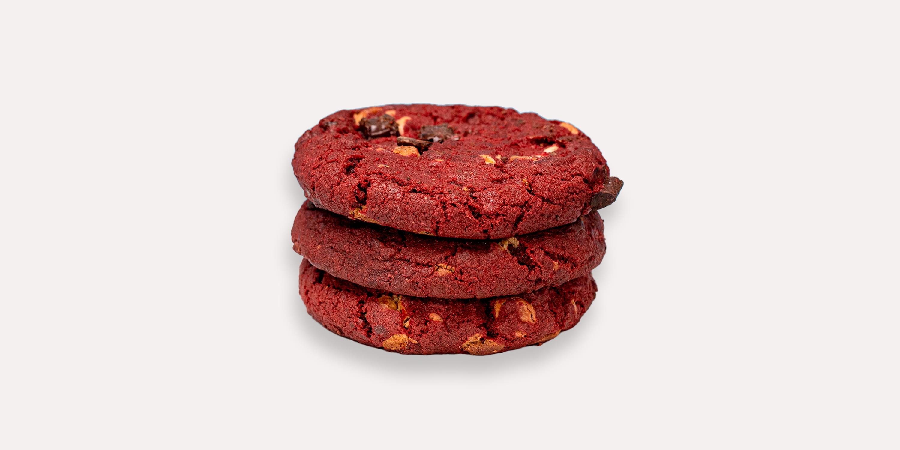 Red vel cookie stack