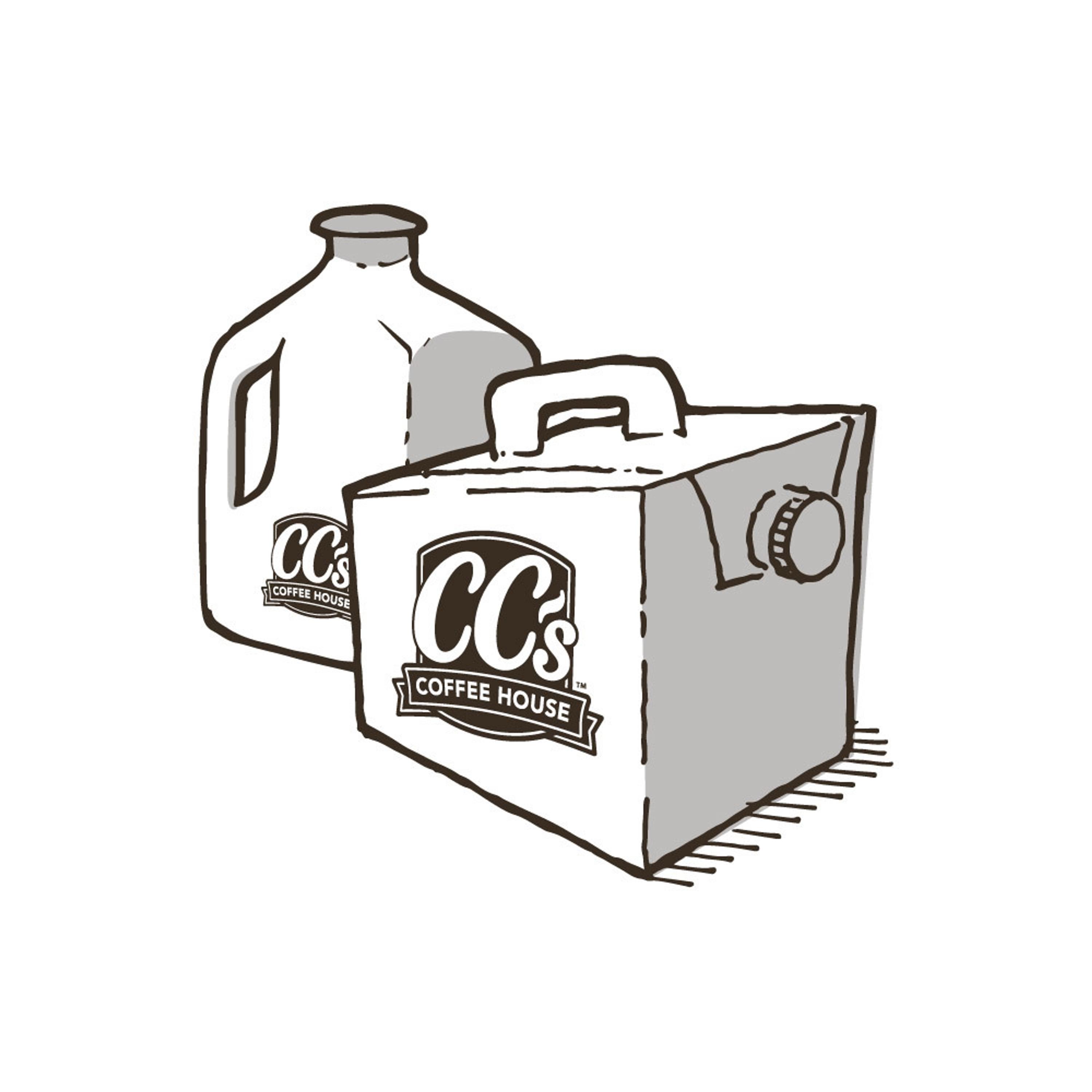 A gallon jug and a carton beverage dispenser