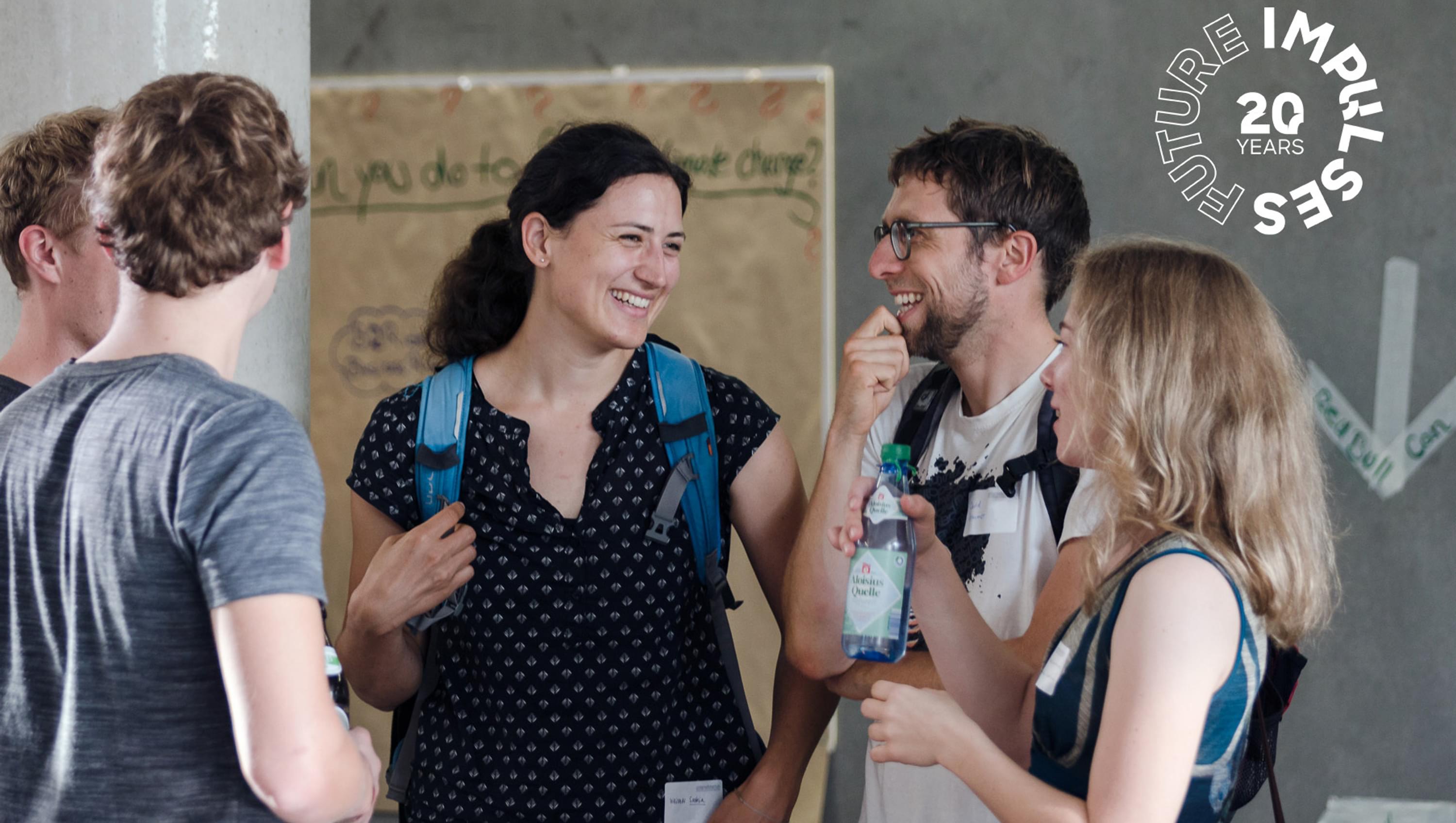 Young people talking and laughing