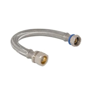 3/4. FIP x 7/8. Compression x 18. Braided Stainless Steel Water Heater Connector
