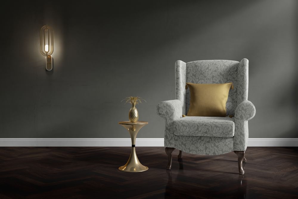 Arm Chair in Arturo Leaf 3847 with Cushion