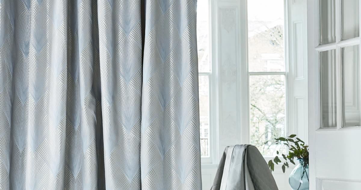 Curtains Blinds Soft Furnishings, Blue Ikat Curtains Uk