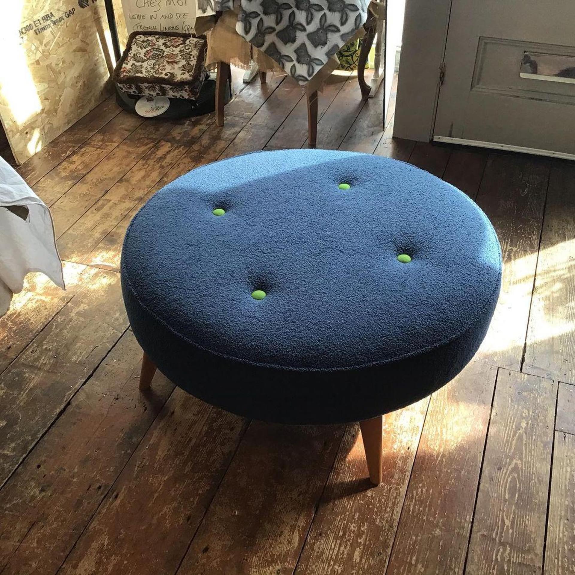 Sherpa Footstool Modelli Fabrics Upholstery