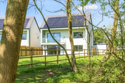 Residential home with solar panels