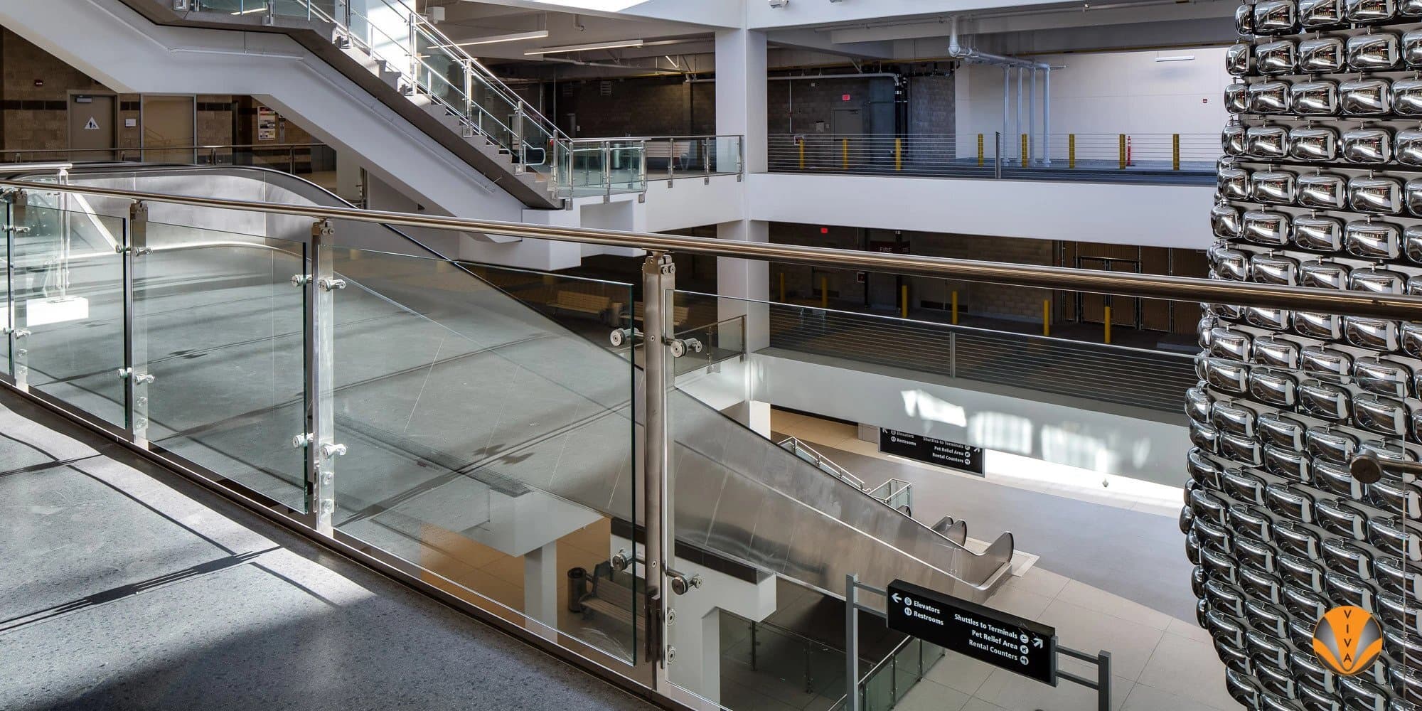 Top Airport Railings & Handrail System Options | VIVA Railings