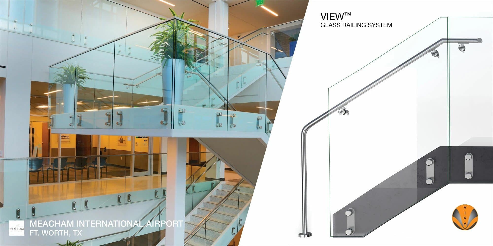 Top Airport Railings & Handrail System Options | VIVA Railings