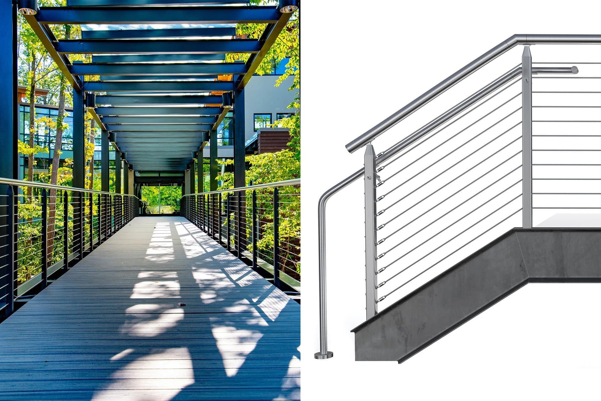CUBE™ Commercial Cable Metal Railing System