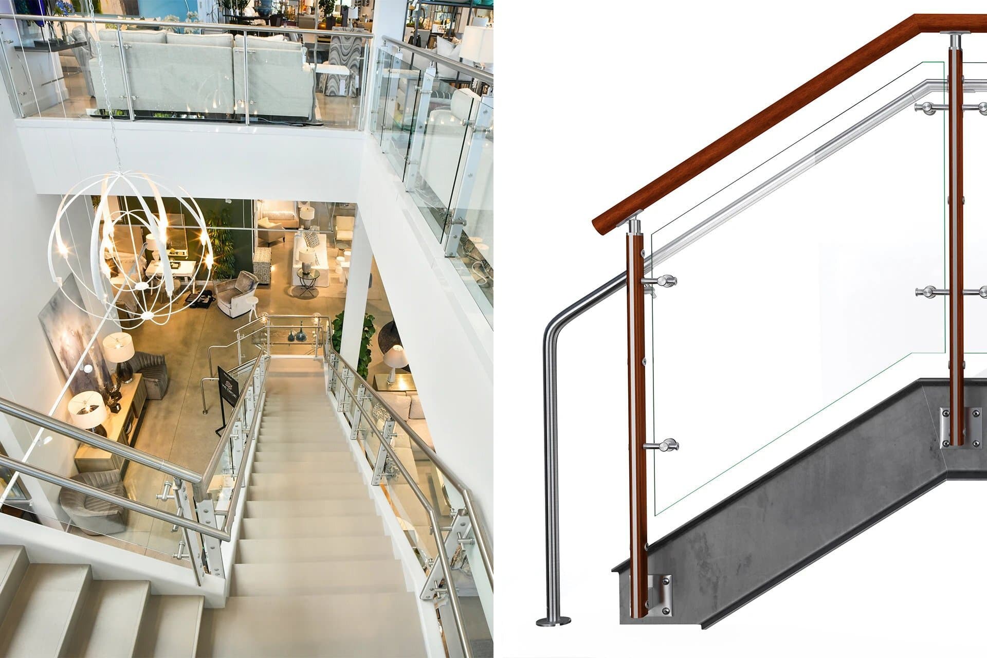 Isometric Production Railing Commercial Railing Systems: Types & Materials | Viva Railings