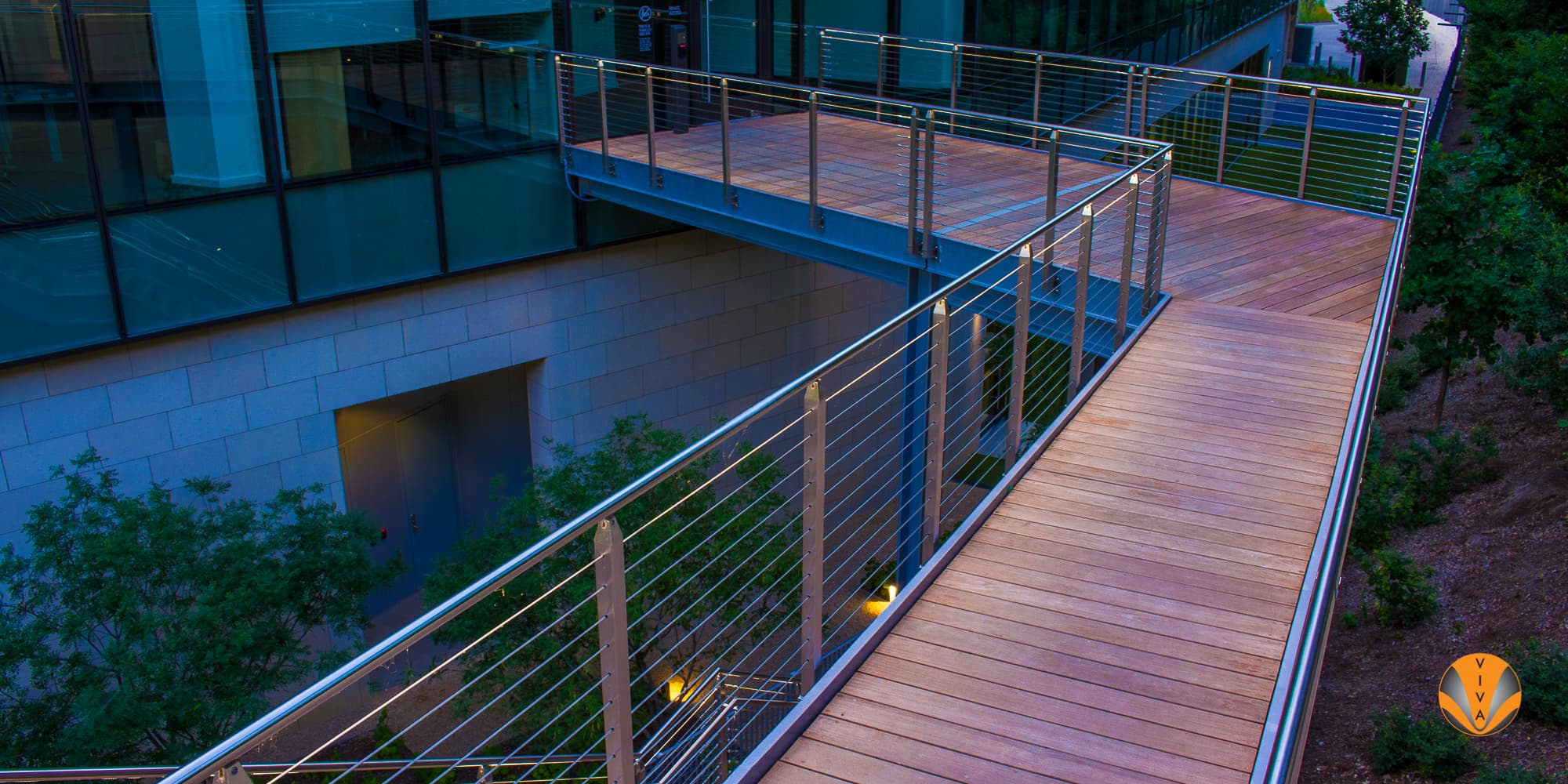Lighted Railing System - iRAIL | Perot Office/Katy… | VIVA Railings