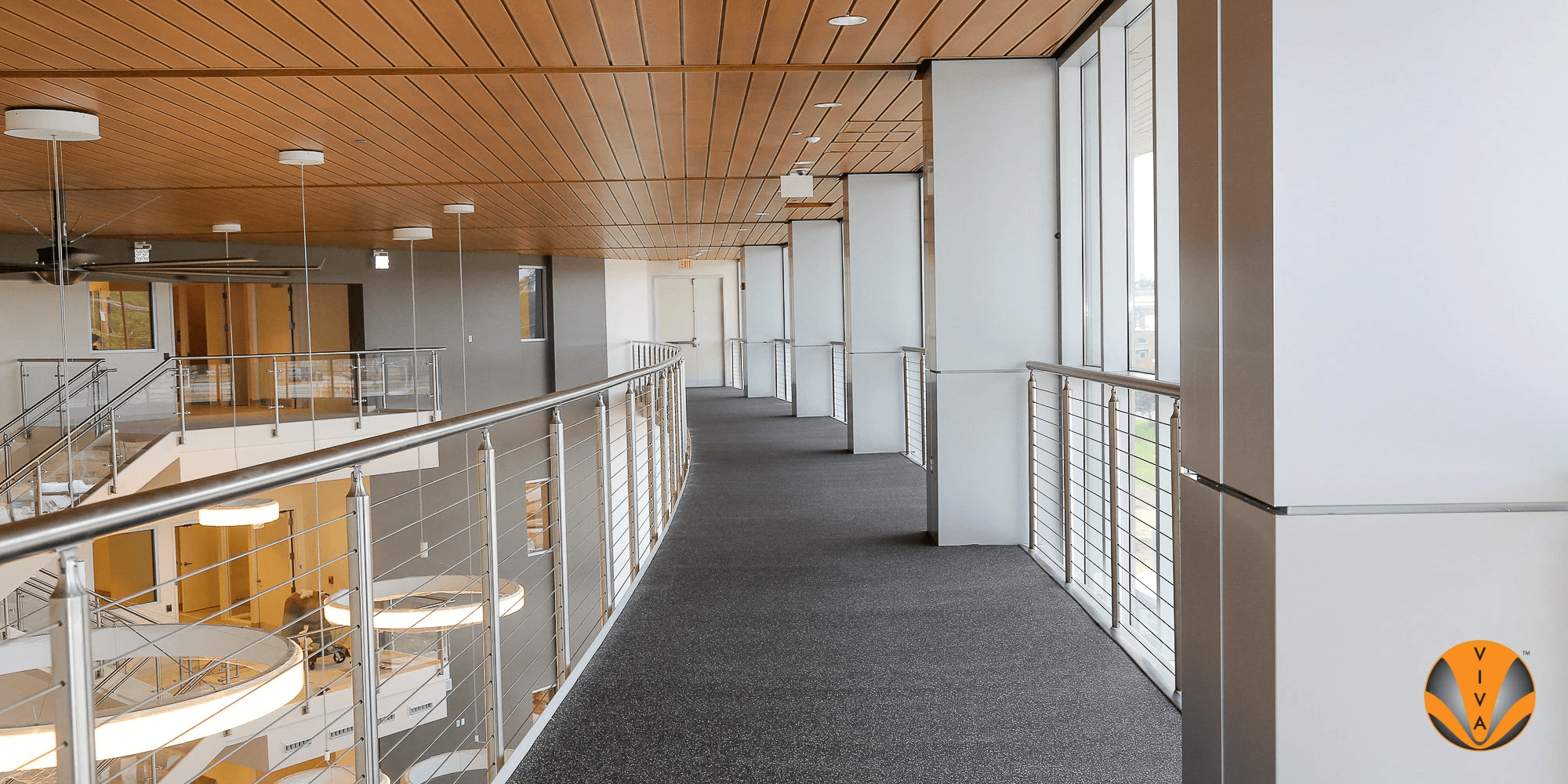 Hospital Handrail with a Gentle Curve