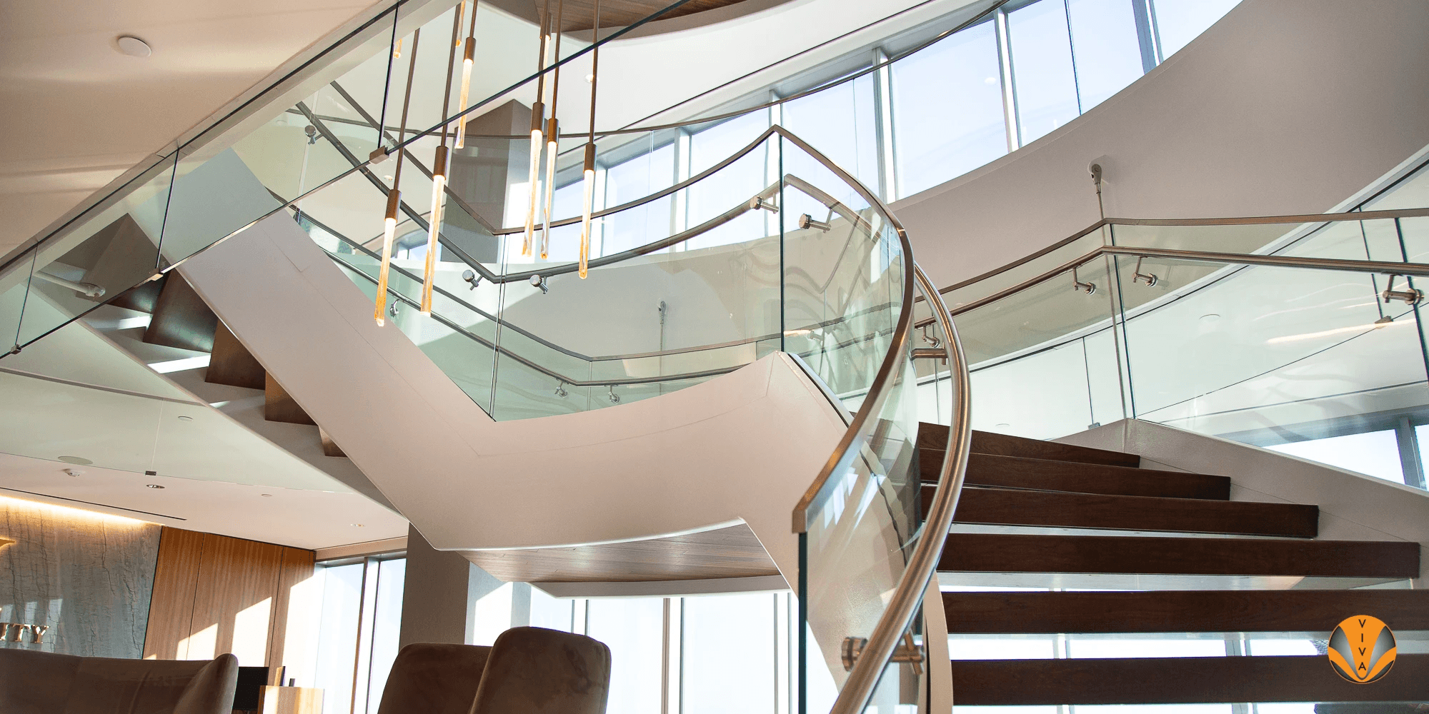 Commercial Interior Handrails with Angles