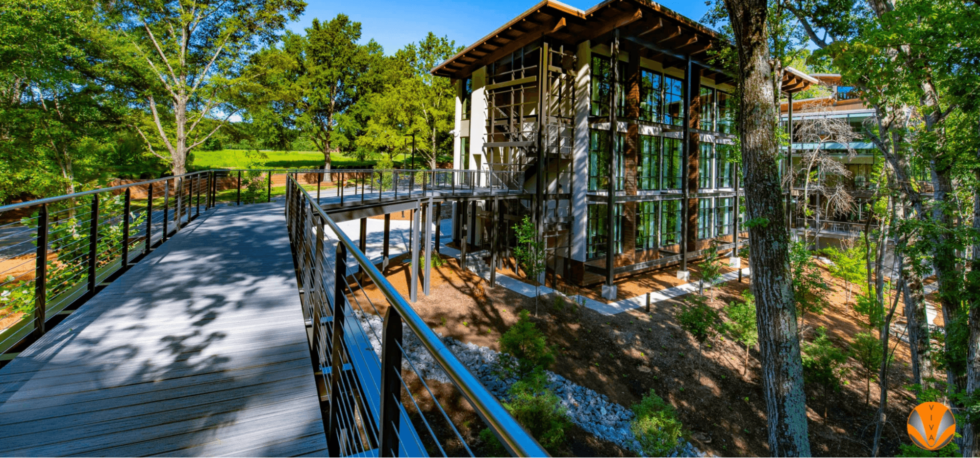 Elevated Walkway and Modern Outdoor Railing