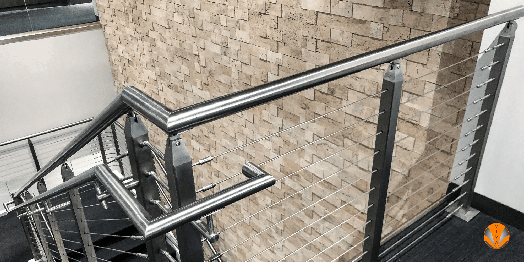 Modern Commercial Building Railing High-End Commercial Cable Railing Ideas and Designs | VIVA Railings