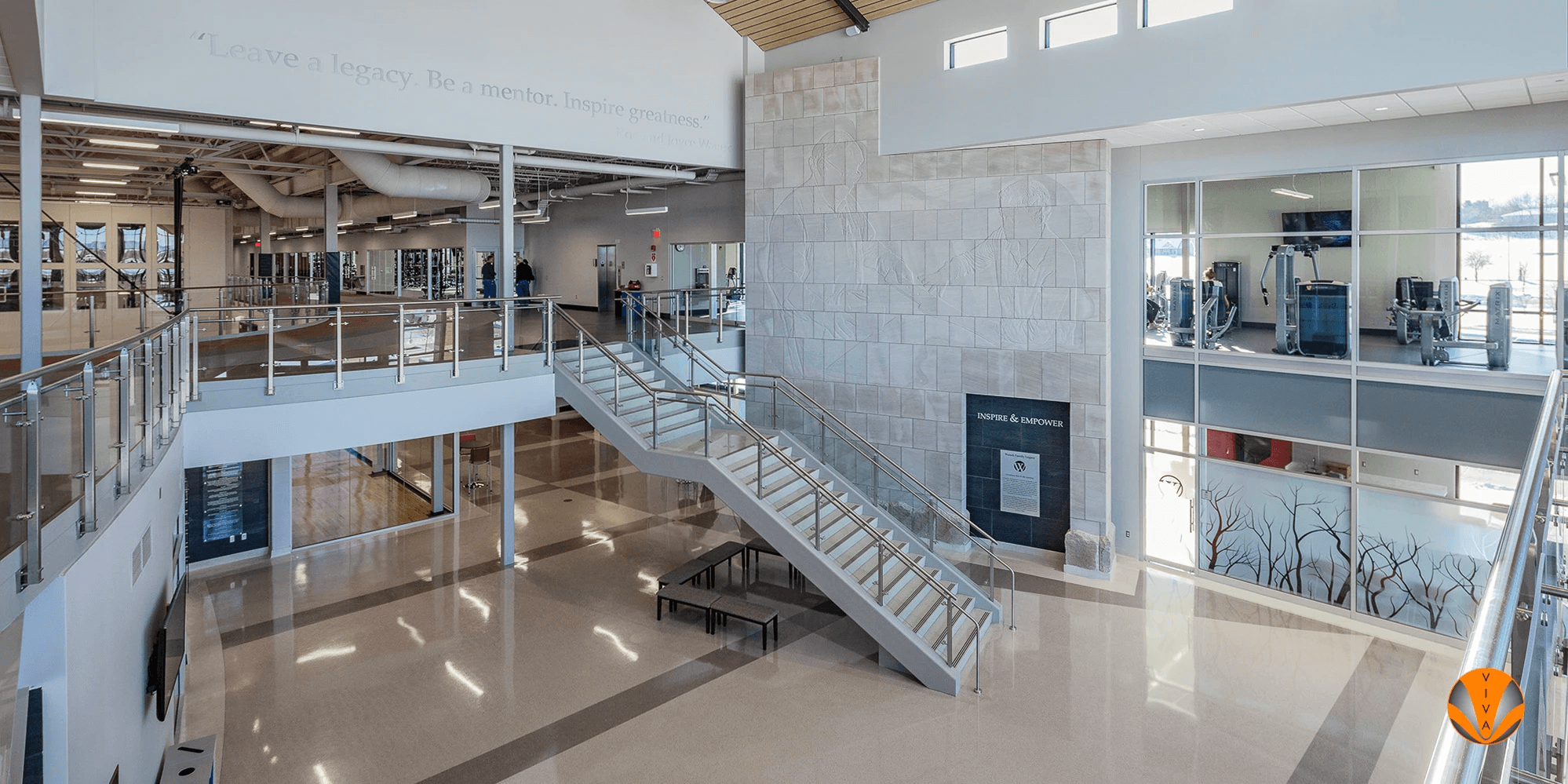 Commercial Interior Handrails with Cohesive Look