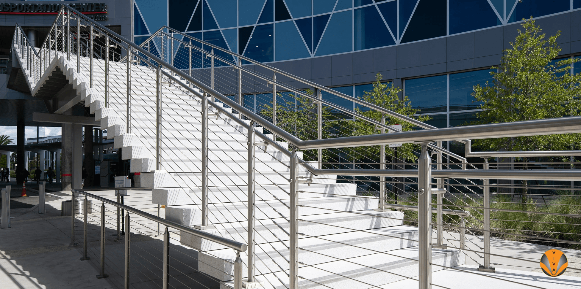 Modern Outdoor Railing with Color