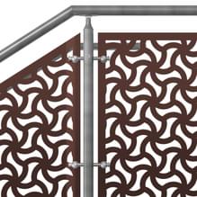 Lasercut panel railing system circa square
