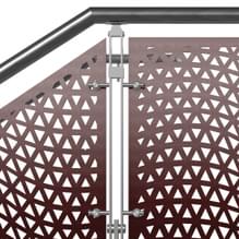 Viva railings blade post laser cut panel railing system sq