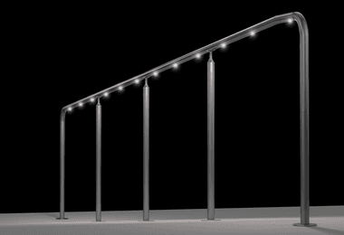 Commercial Illuminated Stair Railing