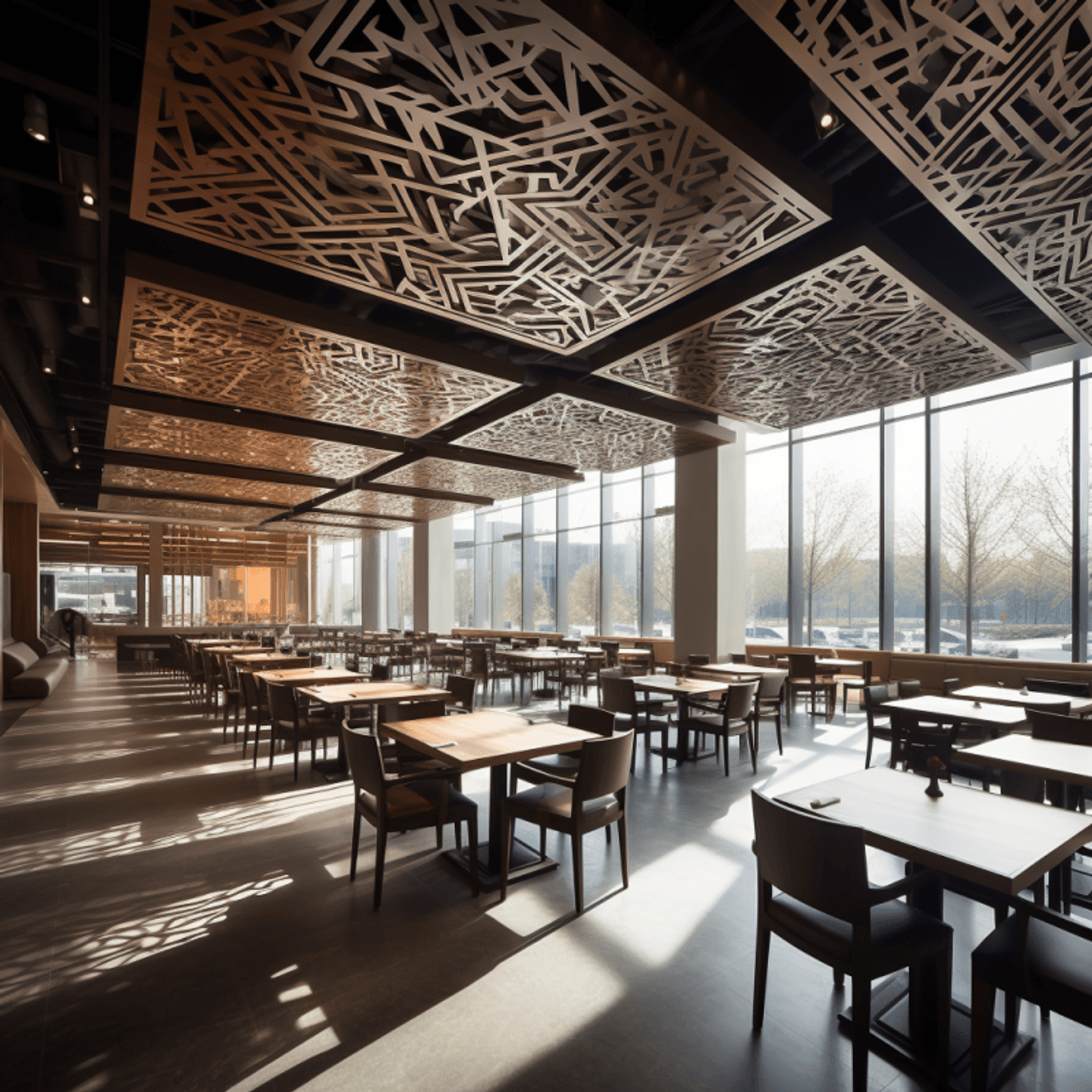 Modern Restaurant Ceiling Design: 12 Creative Options… | VIVA Railings