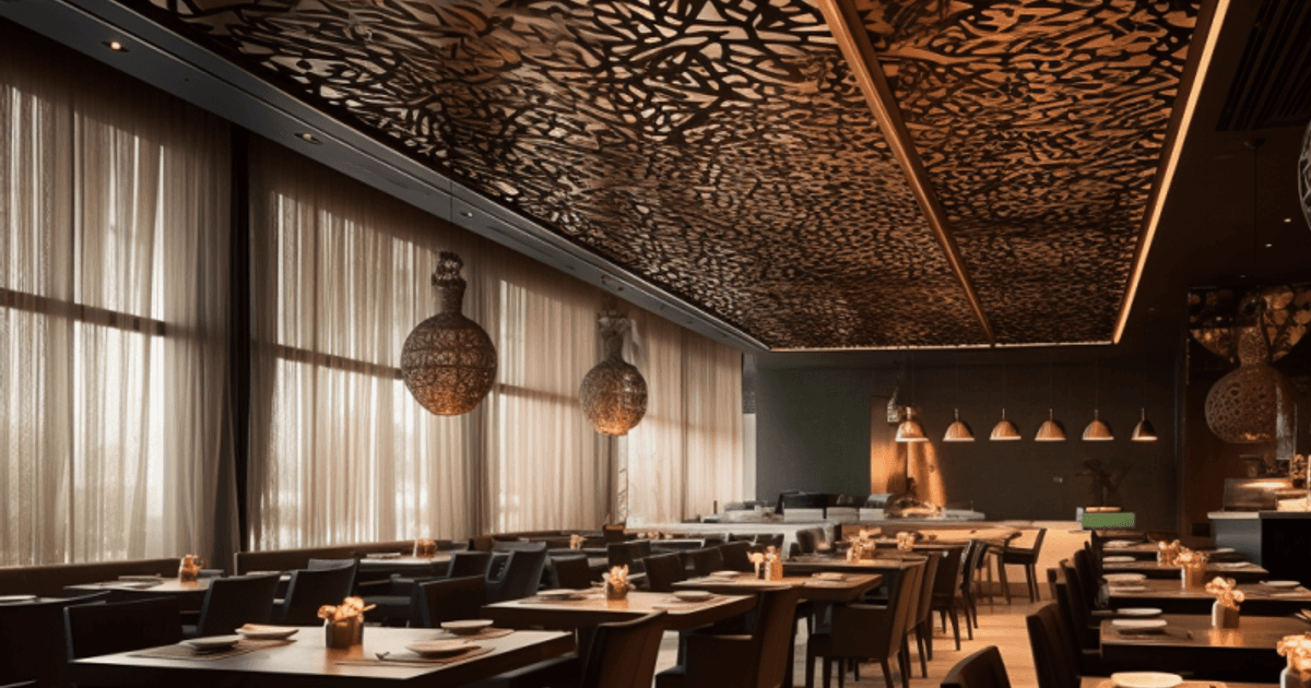 Modern Restaurant Ceiling Design: 12 Creative Options… | VIVA Railings