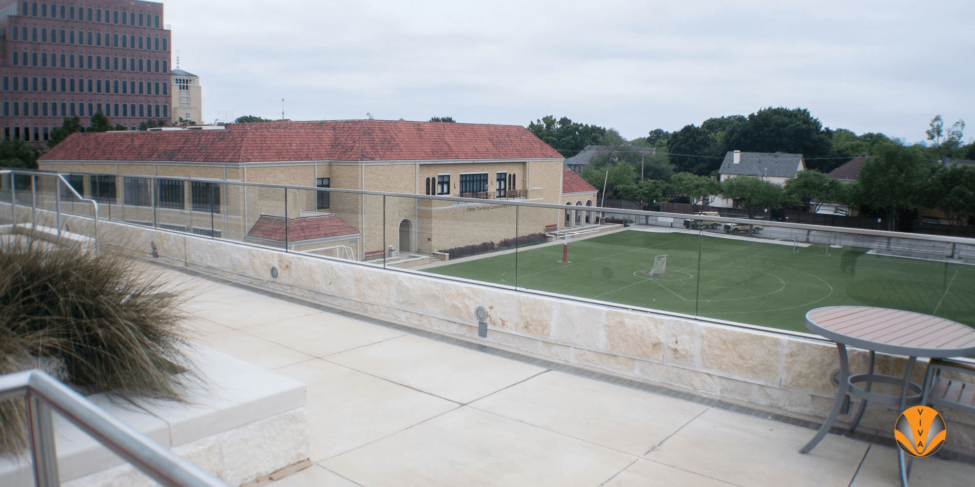 Platform Handrail with Glass Infill