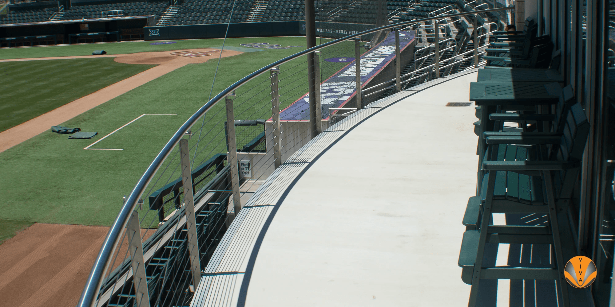 Curved Outdoor Cable Stair Railing