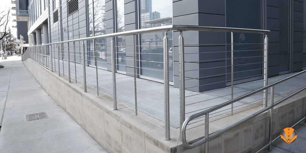 Factory Railing Walkway Commercial Exterior Handrails: Handrails for… | VIVA Railings