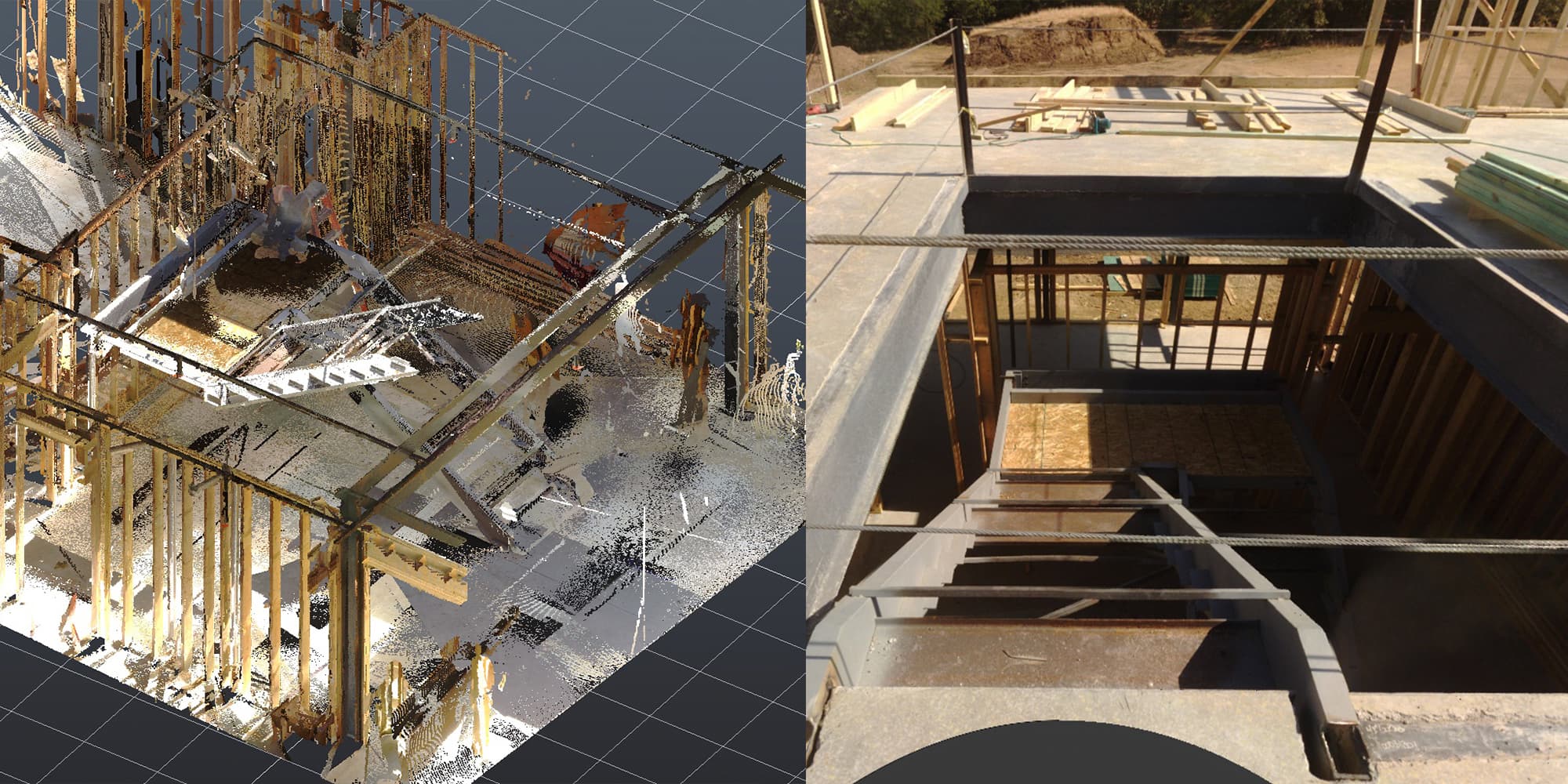 A 3D Point Cloud representation of the as-built structure