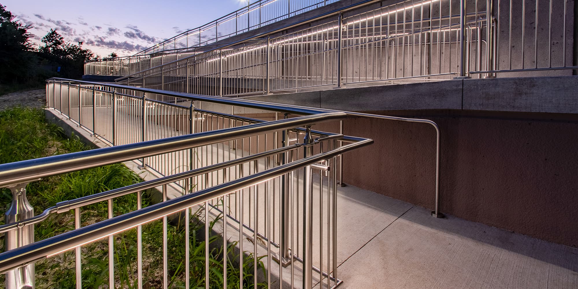 Illuminated Picket Panel Railing System at McGrath… | VIVA Railings