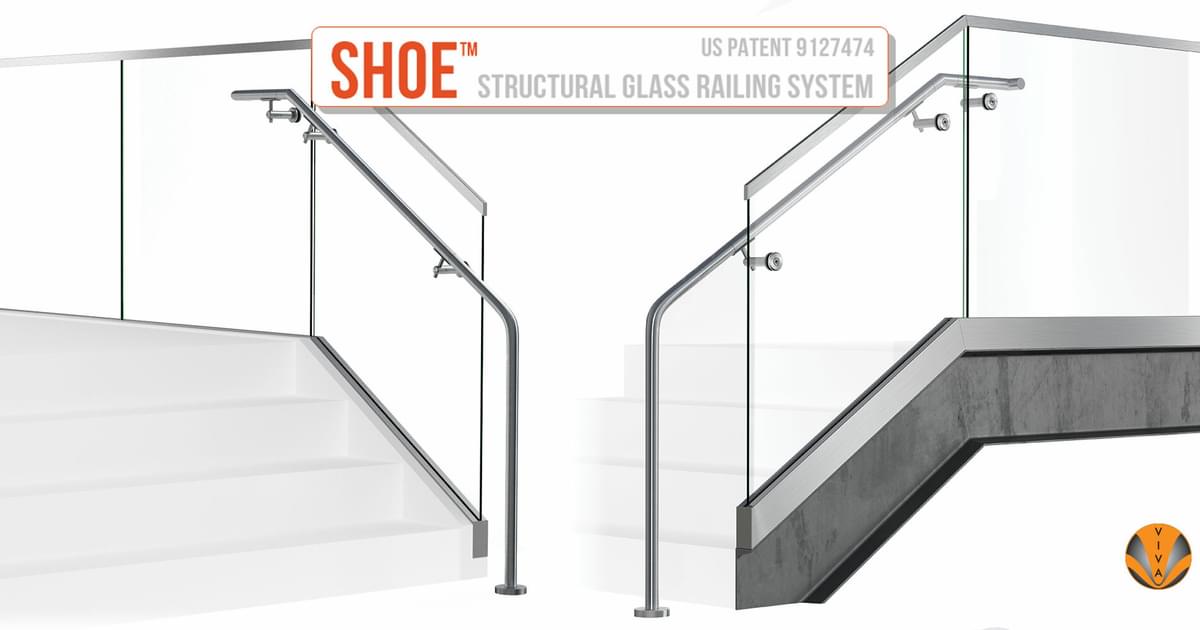 Wet Railing VIVA Railings | Patented SHOE™ Glass Railing System