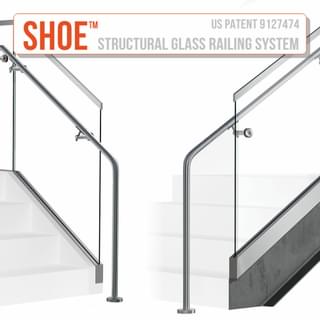 Cap And Shoe Railing VIVA Railings | Patented SHOE™ Glass Railing System