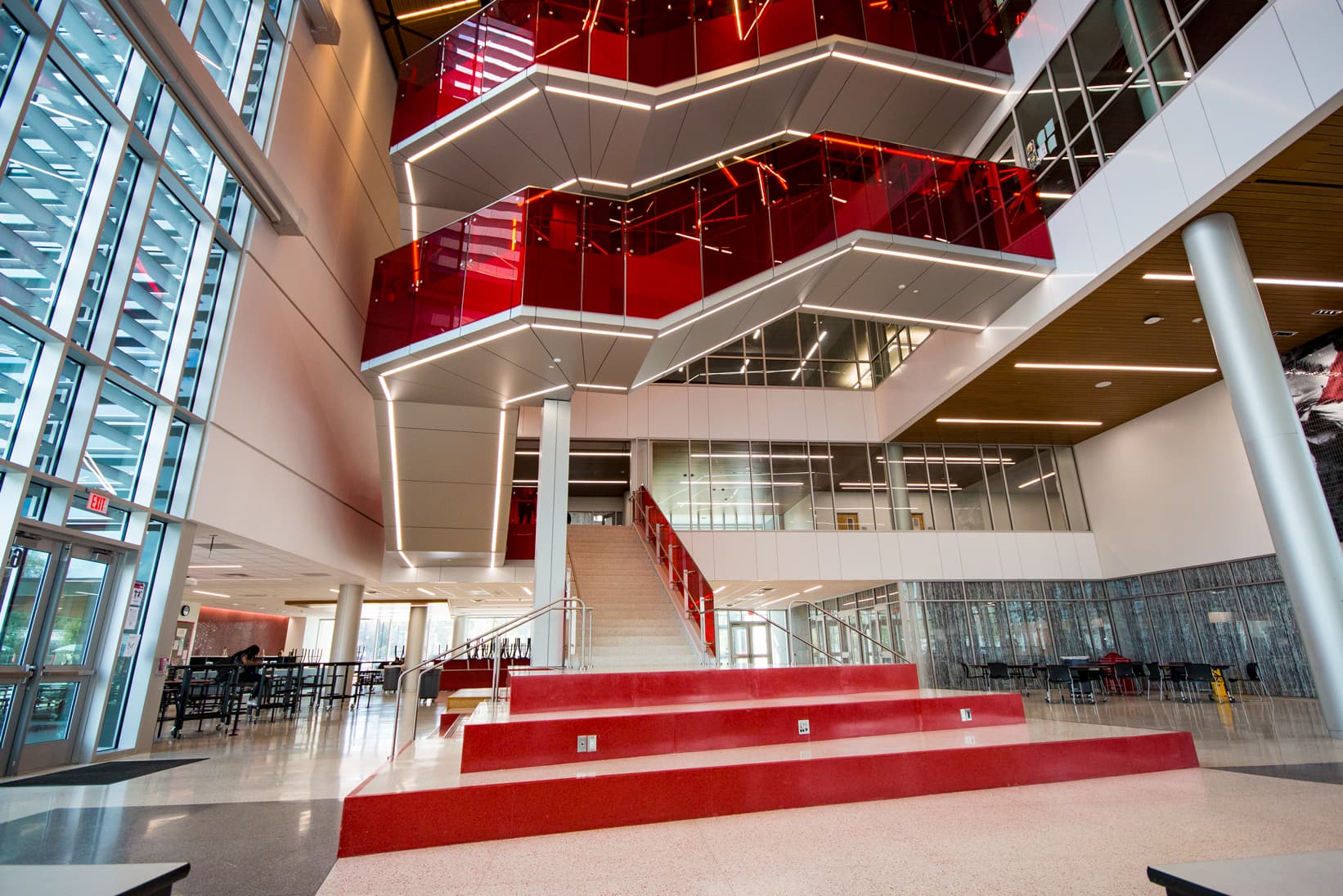 SBISD MEMORIAL HIGH SCHOOL CUSTOM RED INTERLAYER RED GLASS 3 of 16