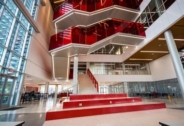 SBISD MEMORIAL HIGH SCHOOL CUSTOM RED INTERLAYER RED GLASS 3 of 16