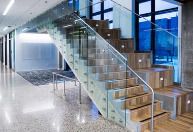 VIEW GLASS UT DALLAS SCIENCE BUILDING