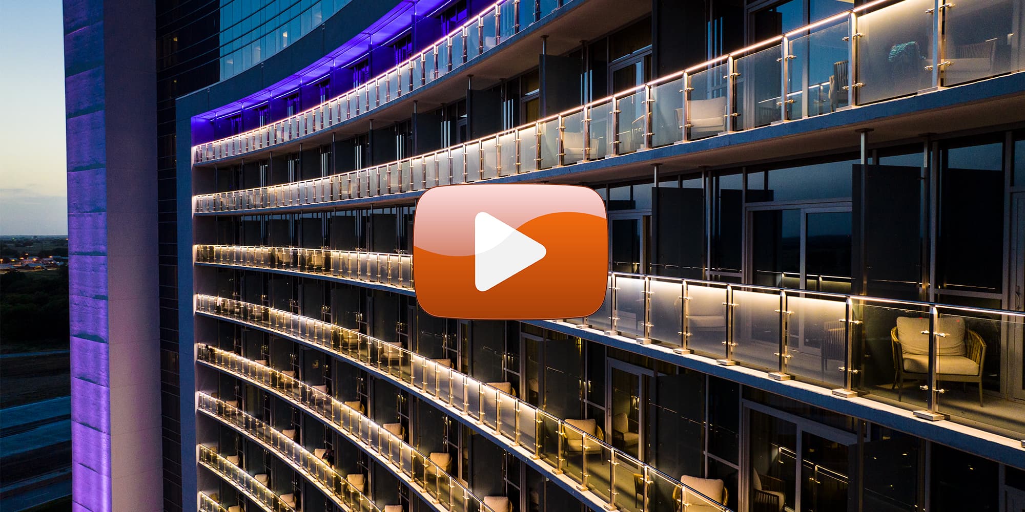 Viva railings Choctaw casino and resort cube glass irail