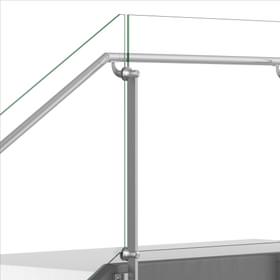 Vortex glass railing system