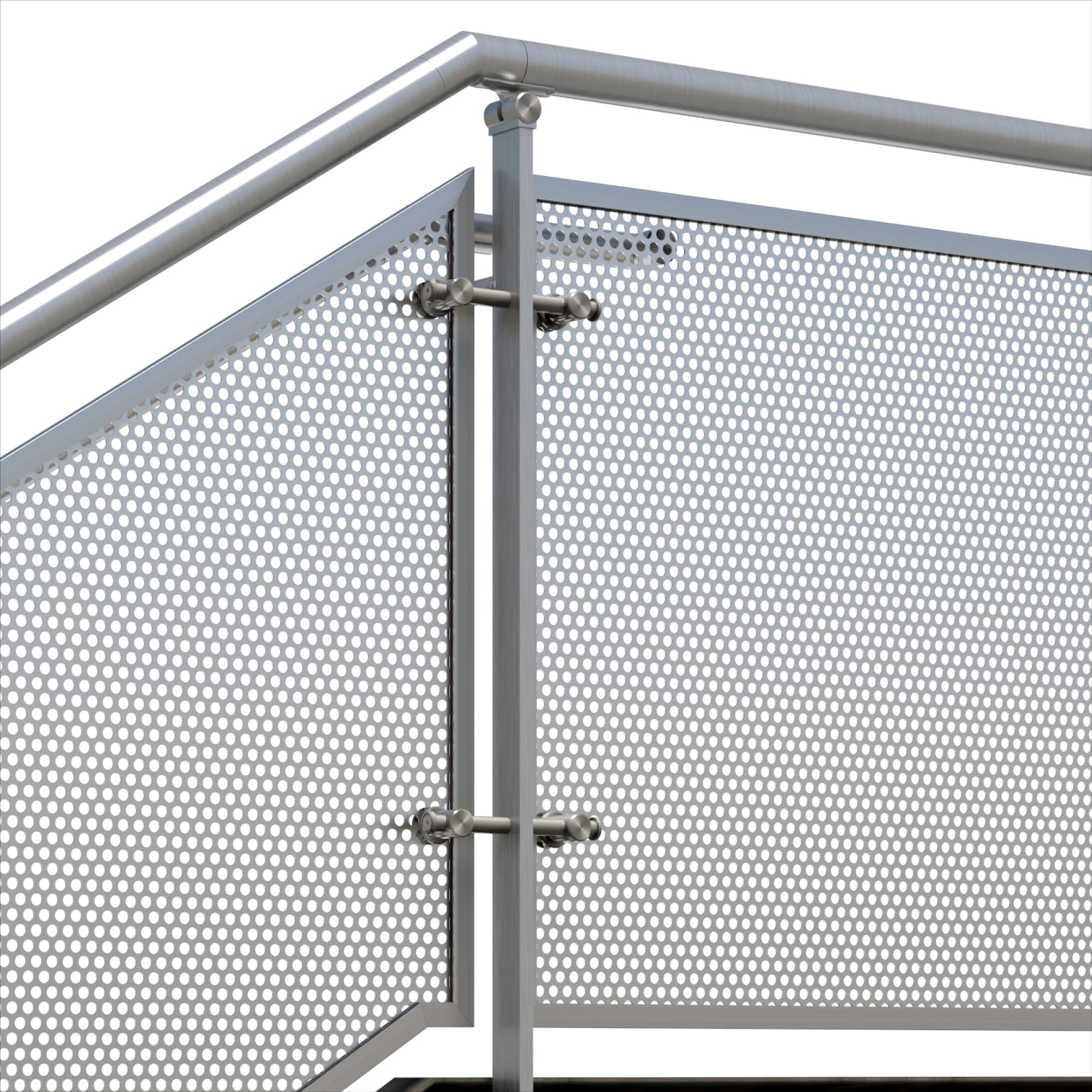 Beacon perf metal railing system
