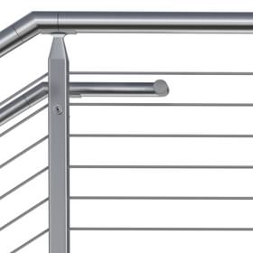 Cube cable railing system side view