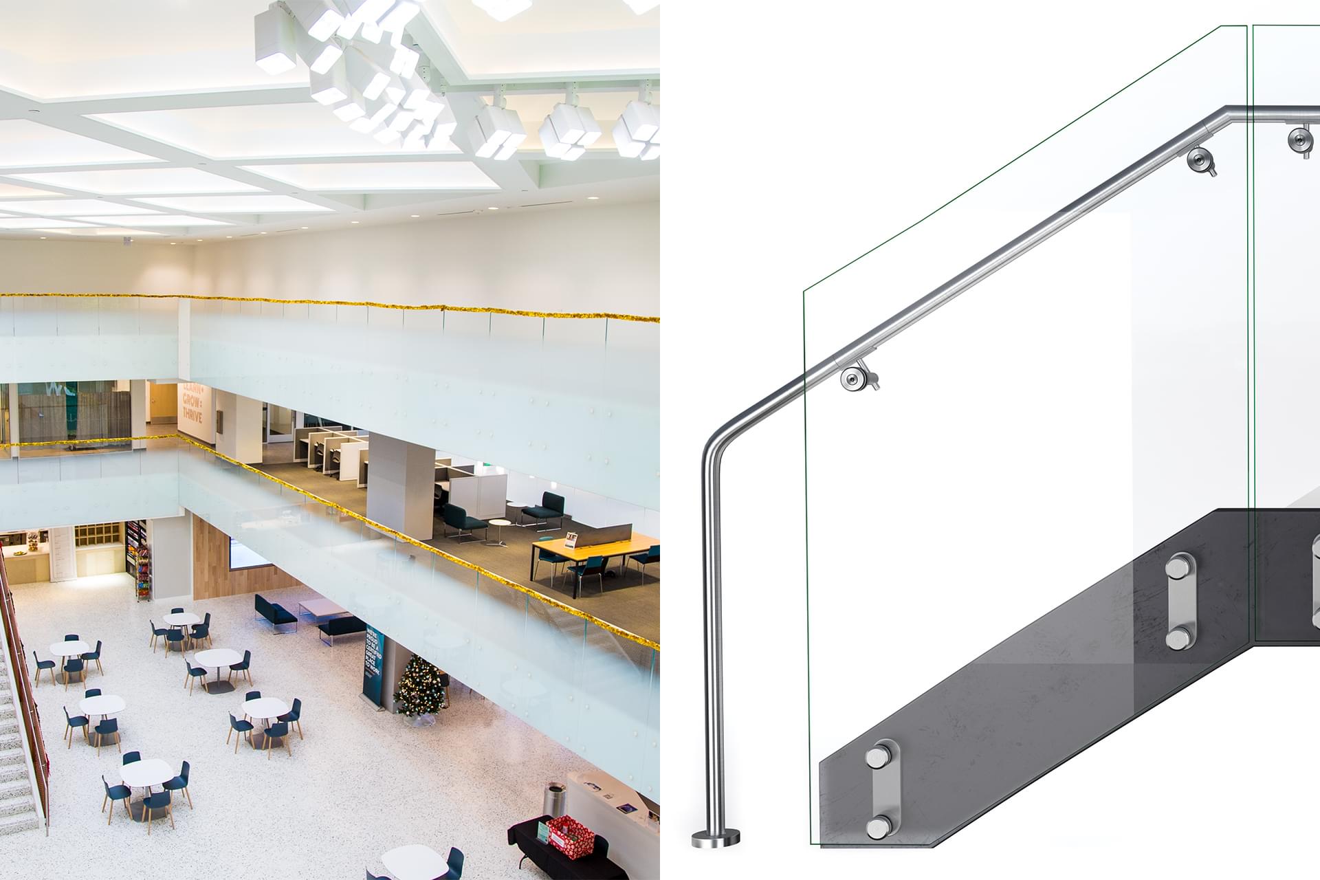 Button Glass Railing VIEW™ Structural Glass Balustrade Railing System |… | VIVA Railings