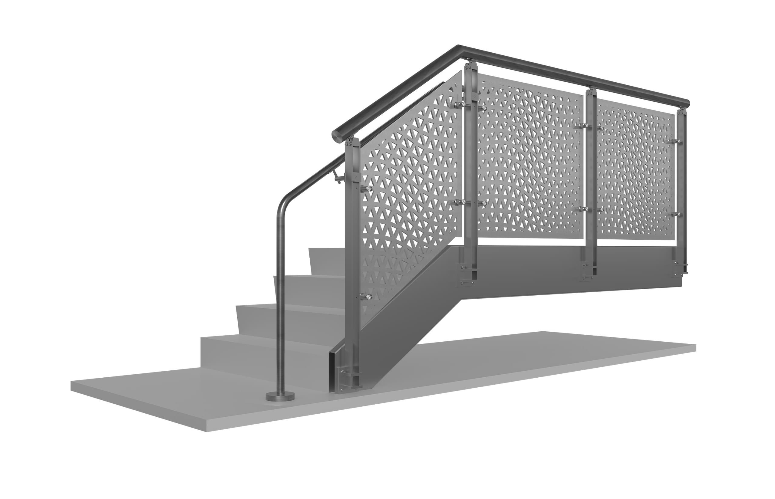 BLADE Air Laser Cut Metal Panel Railing System | Viva… | VIVA Railings