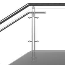 Blade air railing system glass