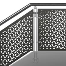 Blade air railing system laser cut panel