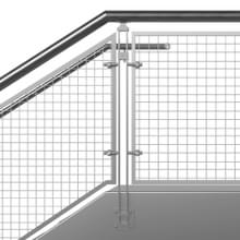 Blade air railing system wire mesh