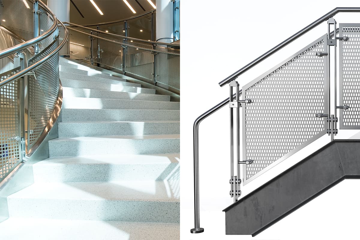 Commercial Stair Railing - Lean into the Curve